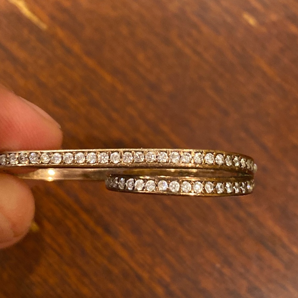 Rose gold cubic zirconia ring